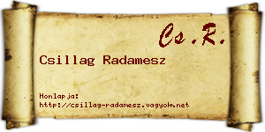 Csillag Radamesz névjegykártya
